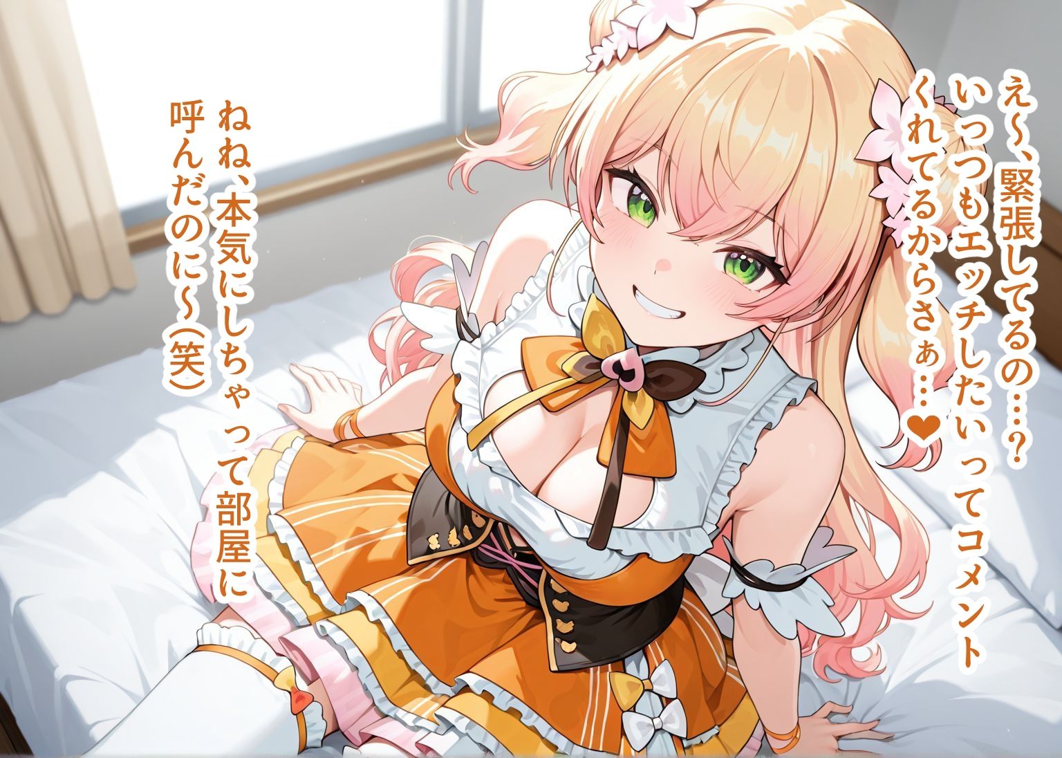 サンプル画像1:推しのVとセックスする話【桃〇ねね】(Vtuberとイチャラブえっちするサークル) [d_647711]