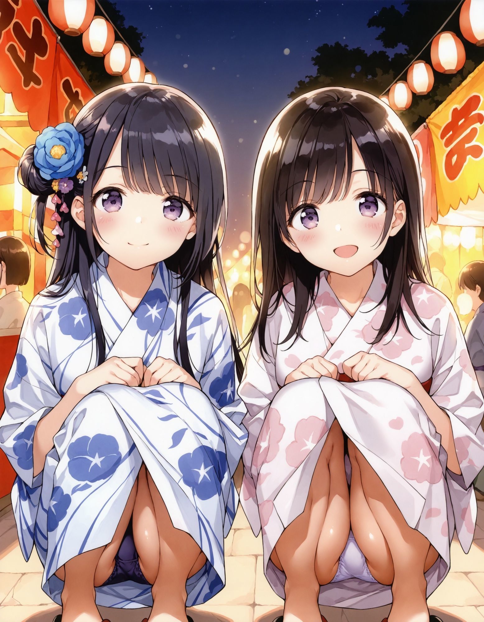 サンプル画像5:浴衣でしゃがみパンチラ2(D.P.H.) [d_648115]