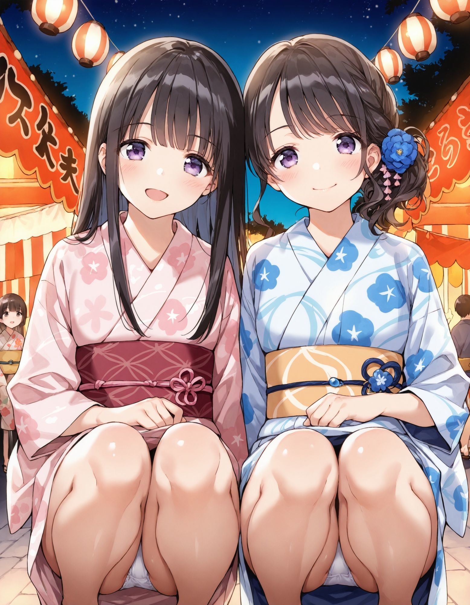 浴衣でしゃがみパンチラ2 画像8