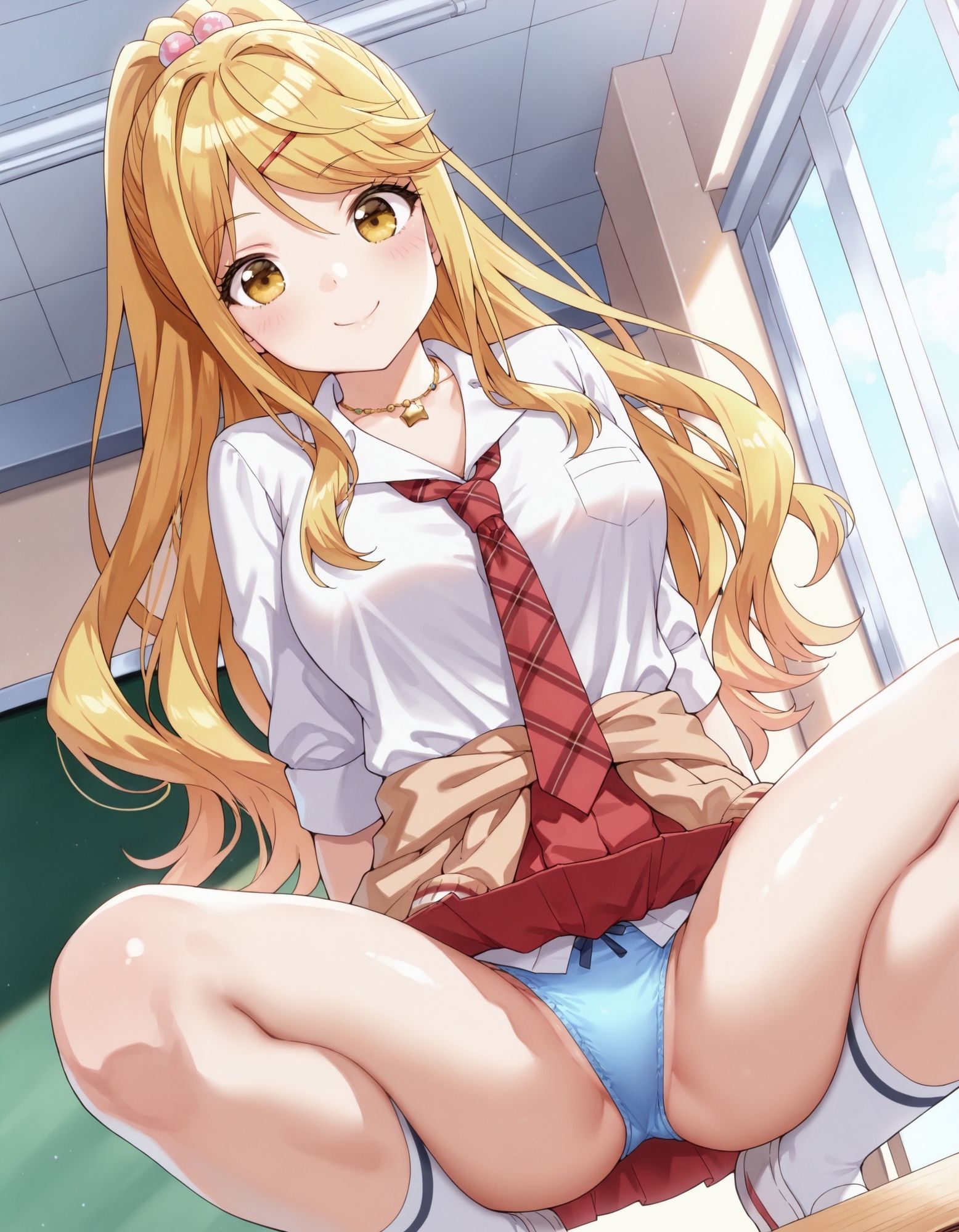 石〇陽鞠のパンチラ〜制服編 画像1