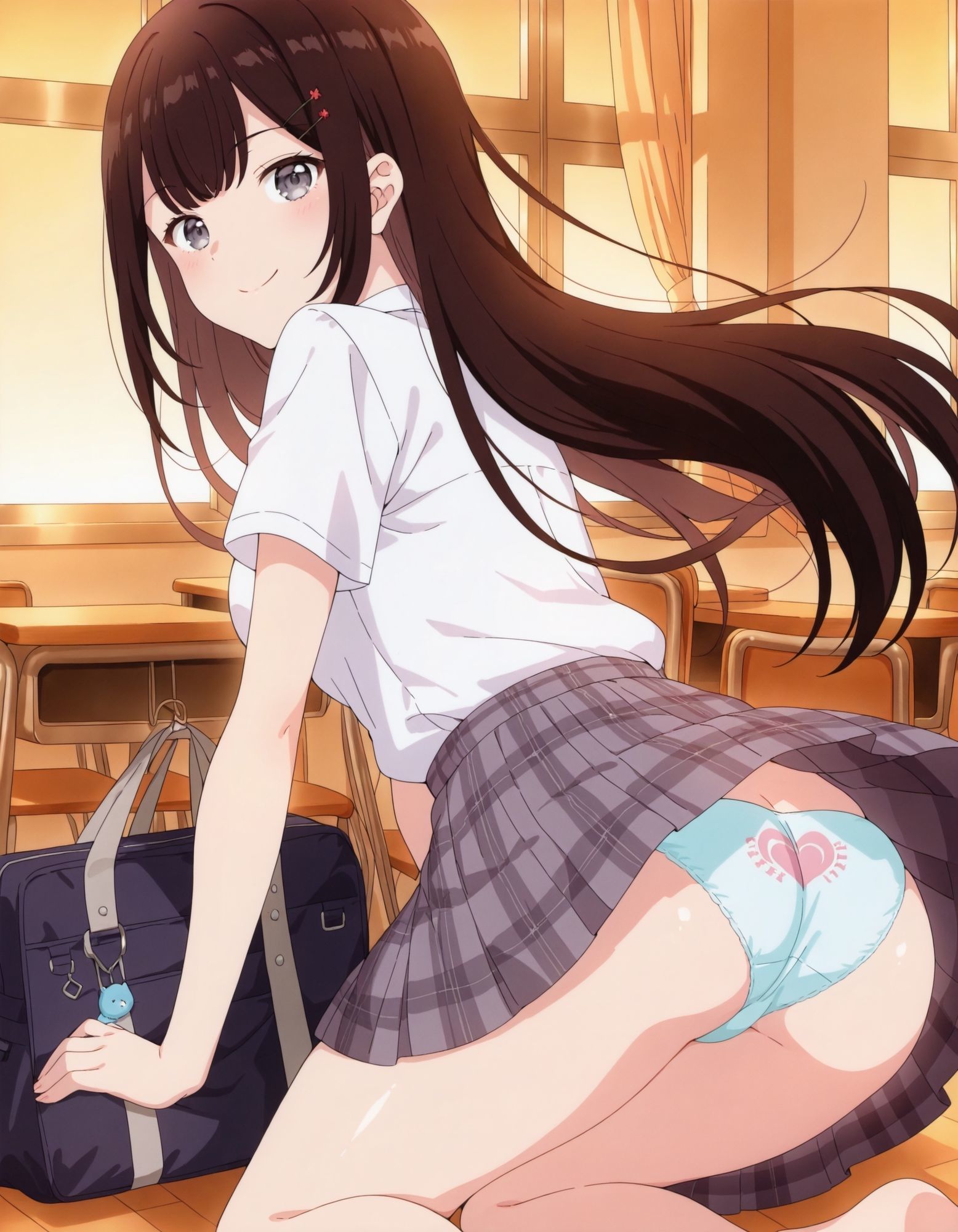 榎〇凛音のパンチラ〜制服編〜 画像1