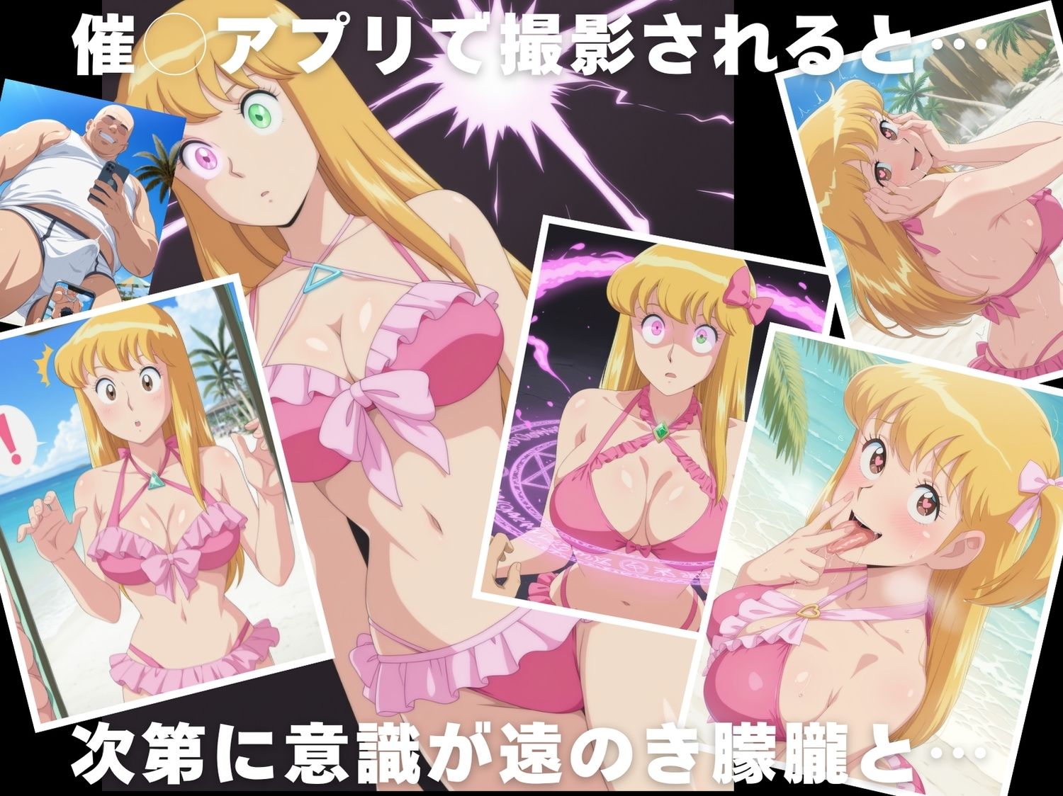 サンプル画像2:【催●・水着・妊娠】秋本・カ●リーヌ・麗子(にじいろスケッチ) [d_648358]