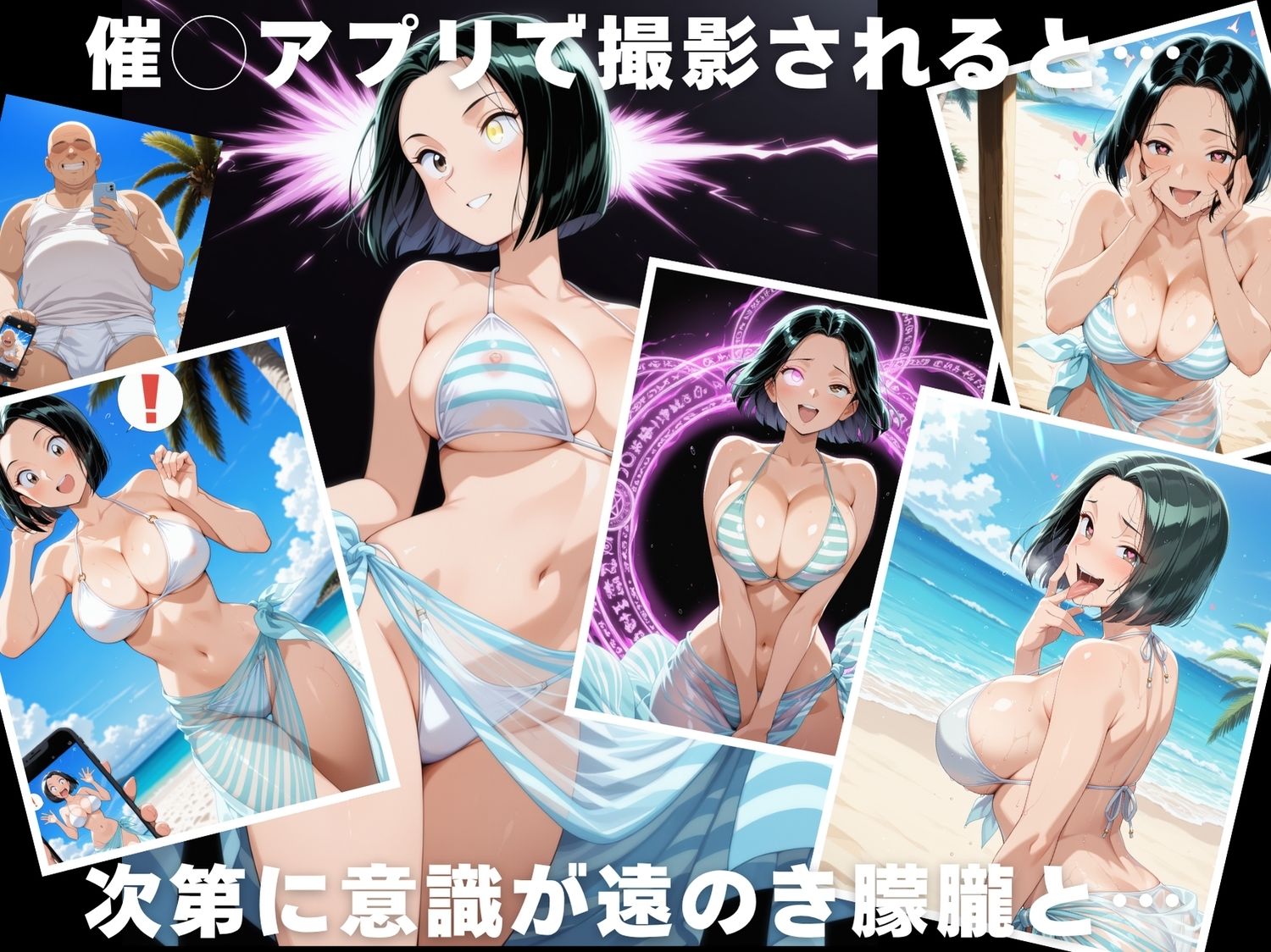 サンプル画像2:【催●・水着・妊娠】早●女 リカ(にじいろスケッチ) [d_648364]