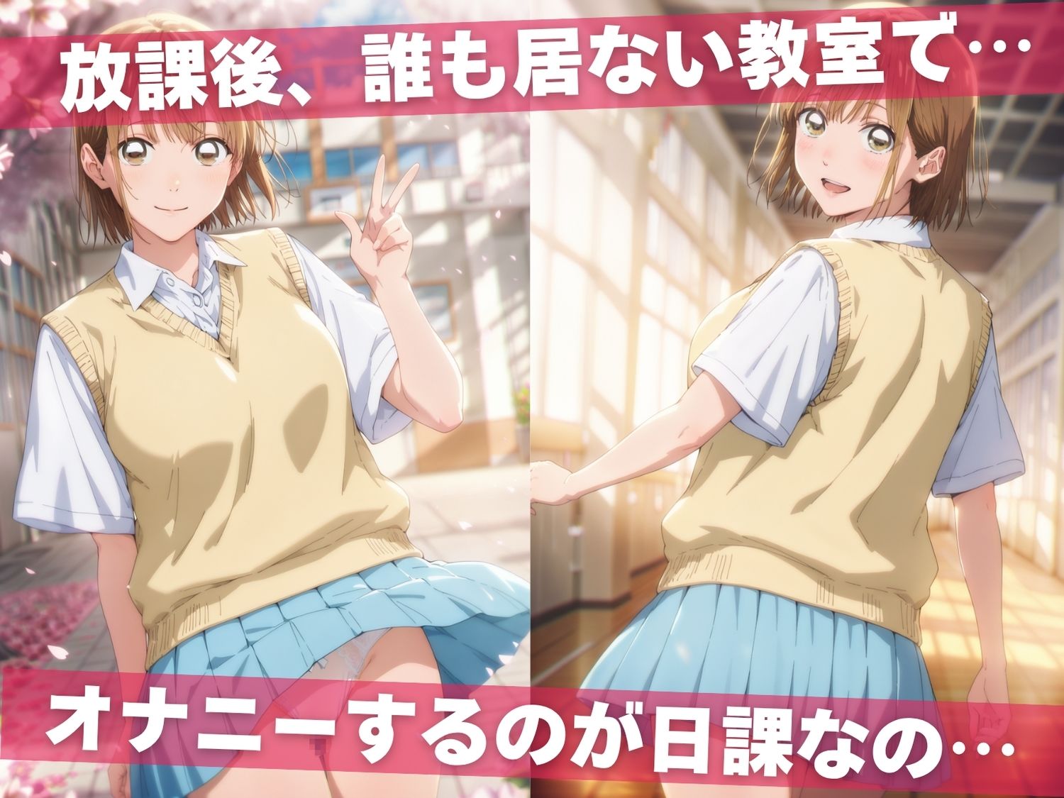 サンプル画像1:オナニー覗かれ、寝取られて  ア●のハコ 〜 学校編 〜 おじさんに暴かれた秘密(駄菓子と、ねえちゃんと。) [d_648456]