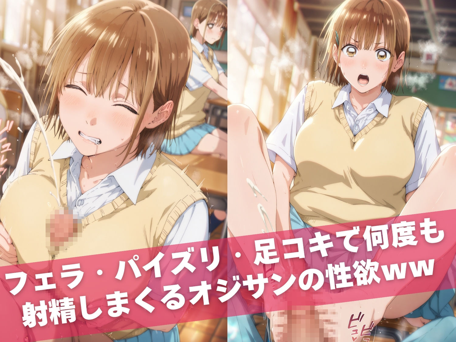 サンプル画像6:オナニー覗かれ、寝取られて  ア●のハコ 〜 学校編 〜 おじさんに暴かれた秘密(駄菓子と、ねえちゃんと。) [d_648456]