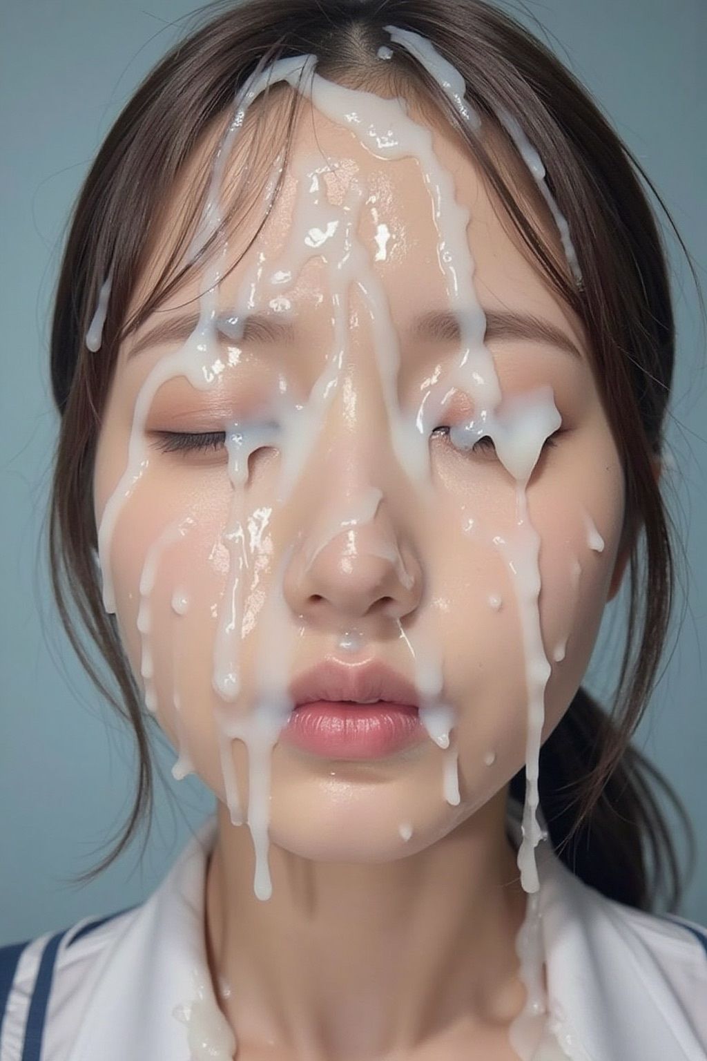 サンプル画像2:可愛いJKの顔面にひたすらザーメンぶっかけ！6(BiND！ – Bukkake is Not Dead！) [d_648494]