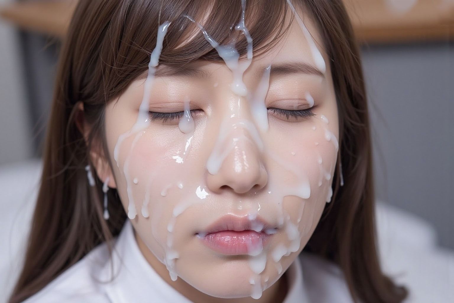 サンプル画像4:可愛いJKの顔面にひたすらザーメンぶっかけ！6(BiND！ – Bukkake is Not Dead！) [d_648494]