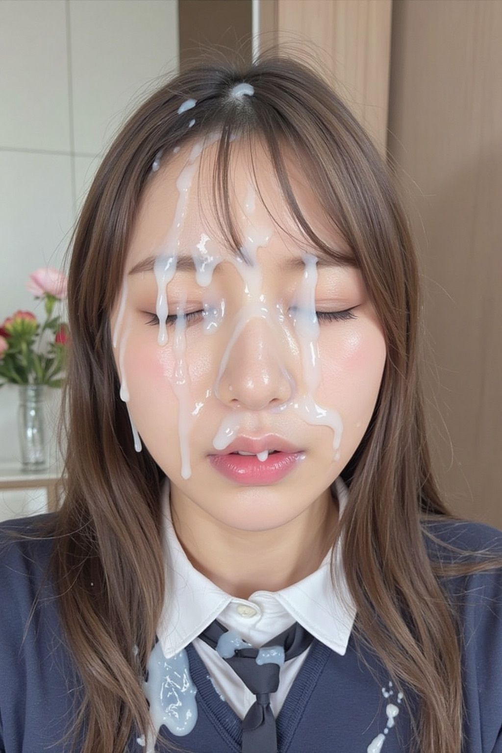 可愛いJKの顔面にひたすらザーメンぶっかけ！6 画像7