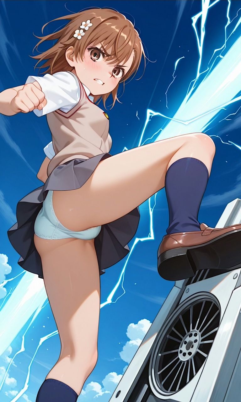 御坂美◯【とあるパンツの丸見屈辱(センシティブ)】 画像8