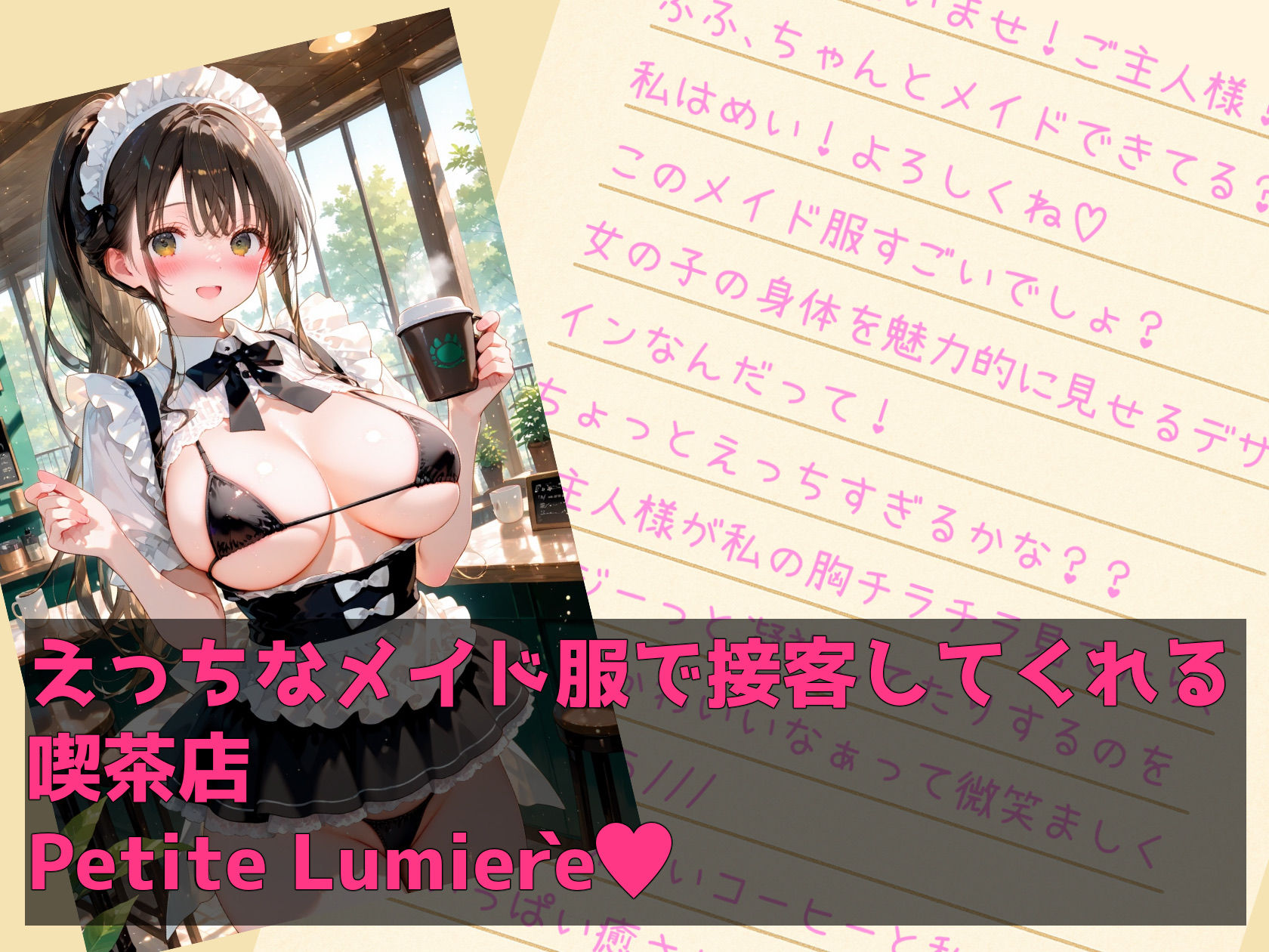 サンプル画像1:メイドさんのえっちな身体とえっちなメイド服を見ながらコーヒーが飲める喫茶店(N工房) [d_648556]