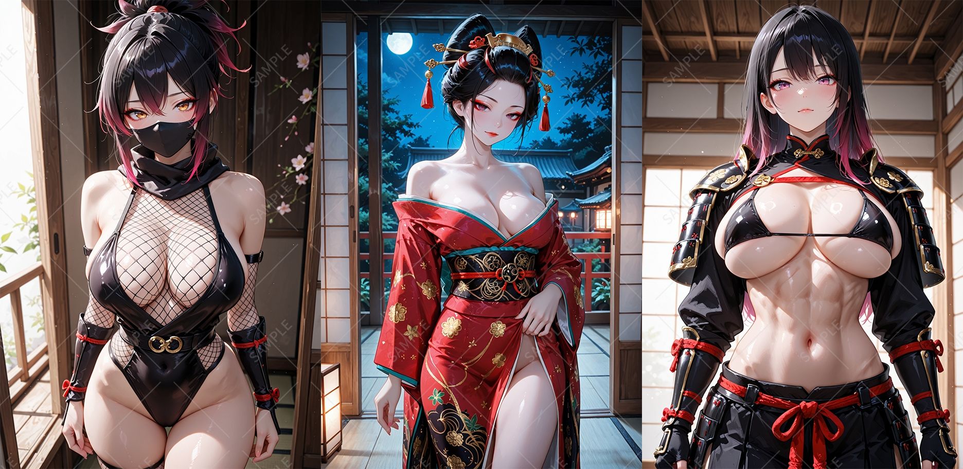 サンプル画像1:和装女子 × 淫戯絵巻(えーあい女の子) [d_648749]