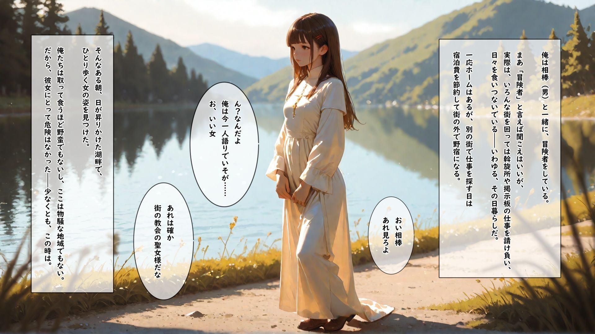 聖なる湖に身体を清めに行ったら待ち構えていた男たちに汚されて何回イってもやめてもらえない女の子 画像1