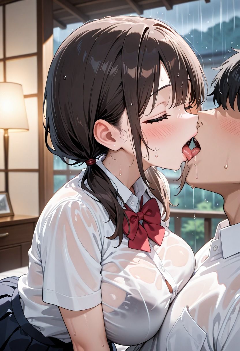 雨宿り妹 びしょ濡れ中 画像5