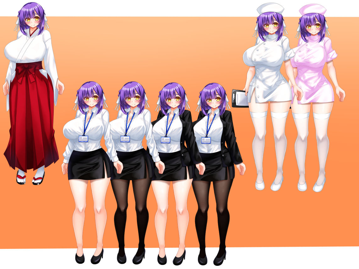 立ち絵素材 制服の女の子 HCGセット2 画像7