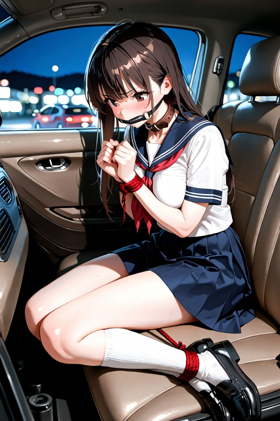 ねちっこ車内陵● 縛り嬲られ肉便器化 画像1