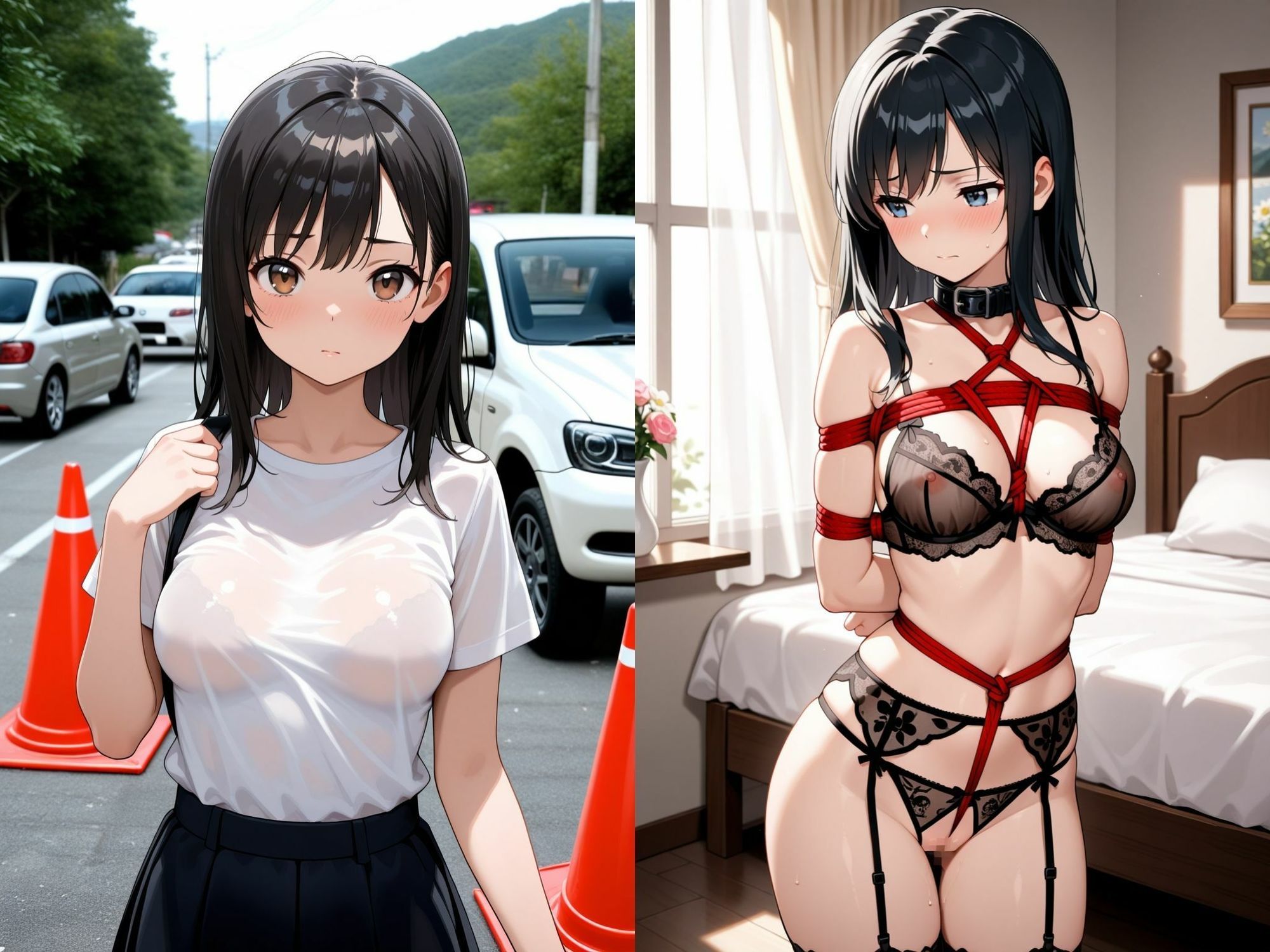 サンプル画像1:女子校生  綺麗なカラダを縛って汚す〜家に連れ帰って拘束中出し！〜(揺れ乳部員) [d_649520]