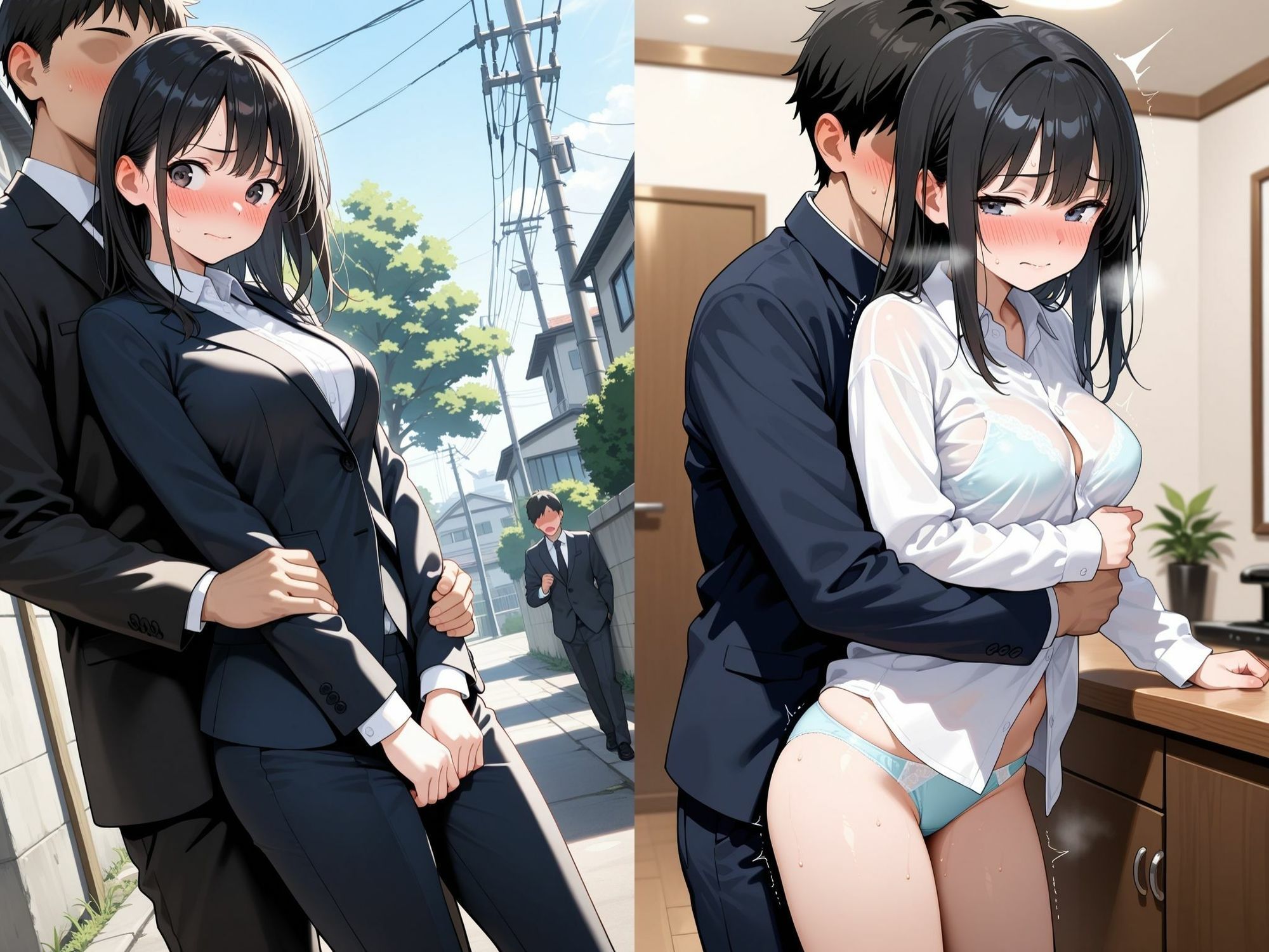 女子校生 美乳の彼女を乱交NTR!〜羞恥・屈辱の集団レ〇プ!〜 画像1