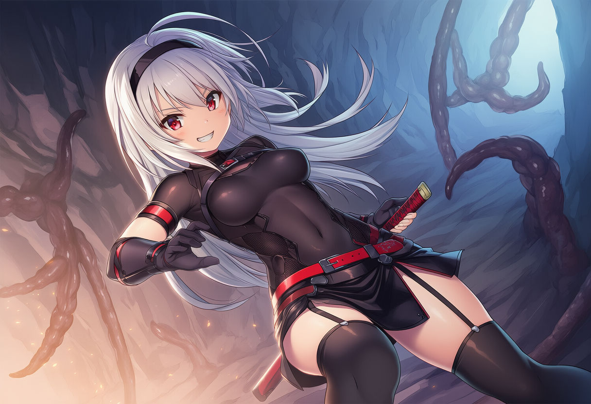 サンプル画像3:リアと淫獄の触手ダンジョン(アルティメットぽよぽよ書店) [d_649760]