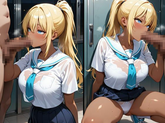 服従学園 国際●校に通うハーフ黒ギャルJ● 画像1