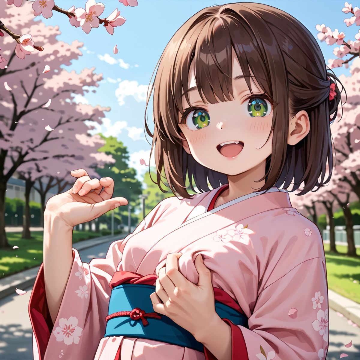 サンプル画像5:昼桜のもと、不意に帯がほどける予感？page.2(プリズムK) [d_649889]