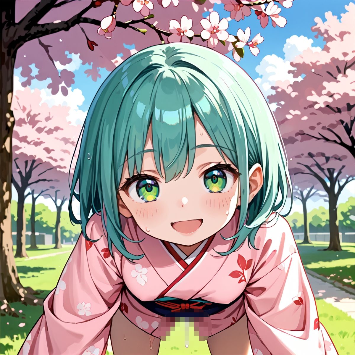 サンプル画像3:昼桜のもと、不意に帯がほどける予感？page.3(プリズムK) [d_649896]