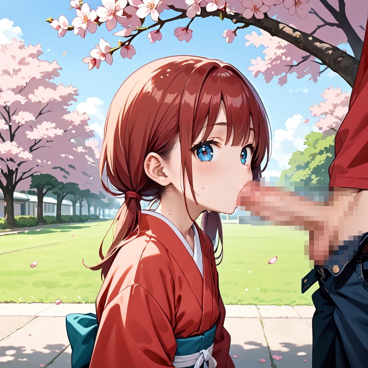昼桜のもと、不意に帯がほどける予感?page.3 画像5