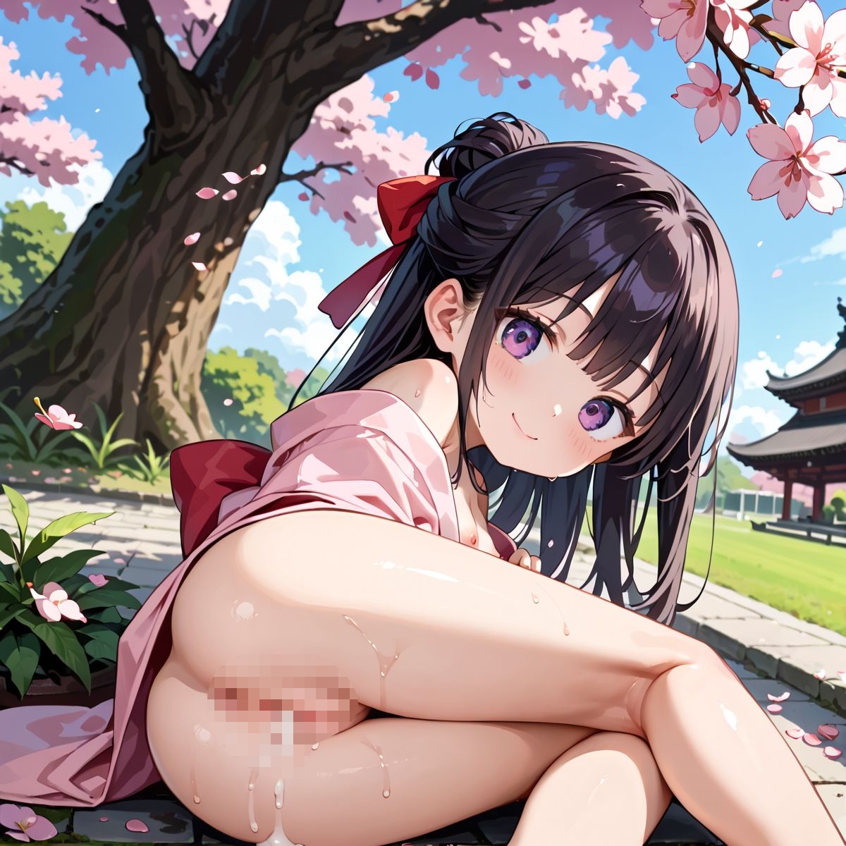 昼桜のもと、不意に帯がほどける予感?page.3 画像7
