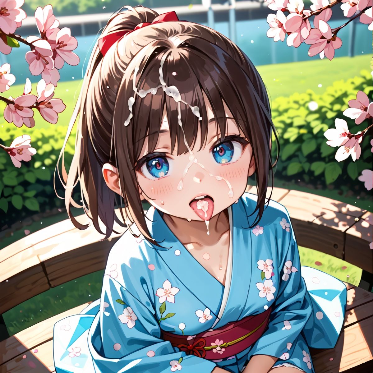 サンプル画像3:昼桜のもと、不意に帯がほどける予感？page.10(プリズムK) [d_649921]