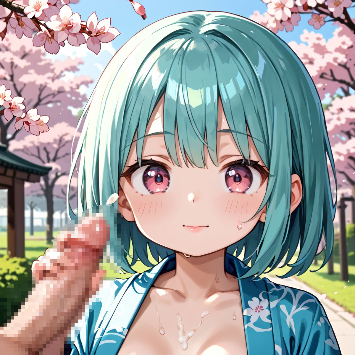 サンプル画像4:昼桜のもと、不意に帯がほどける予感？page.10(プリズムK) [d_649921]