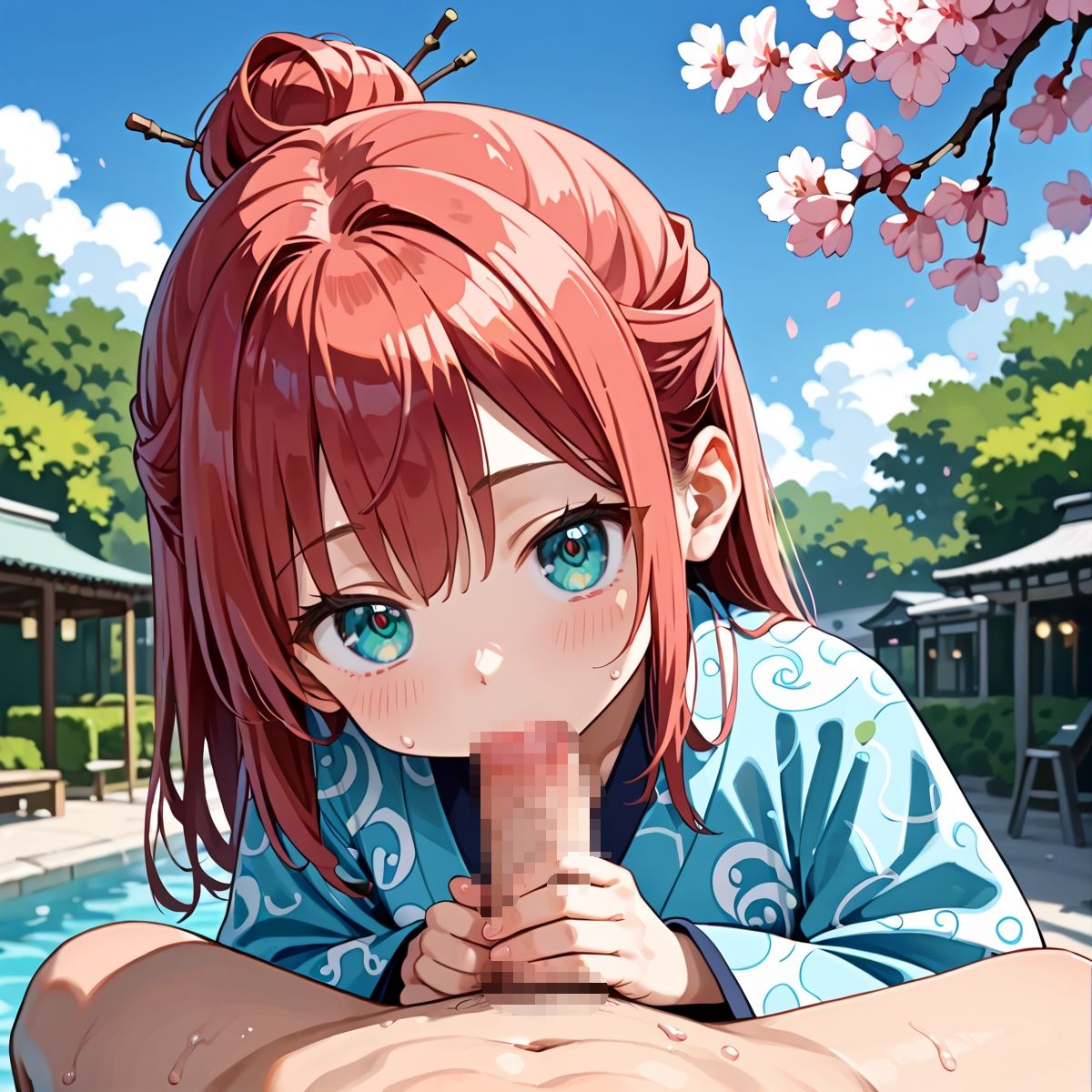 昼桜のもと、不意に帯がほどける予感?page.12 画像5