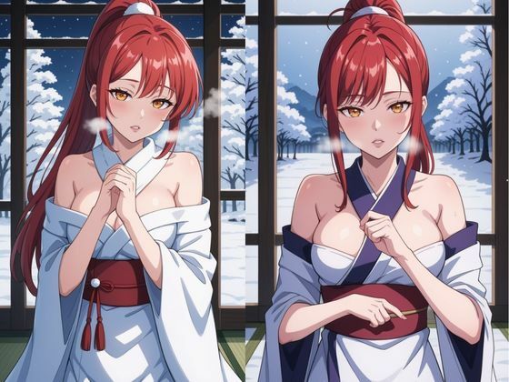 サンプル画像2:姫君蜜夜 紅髪ポニーテールの絆(AI結) [d_649966]