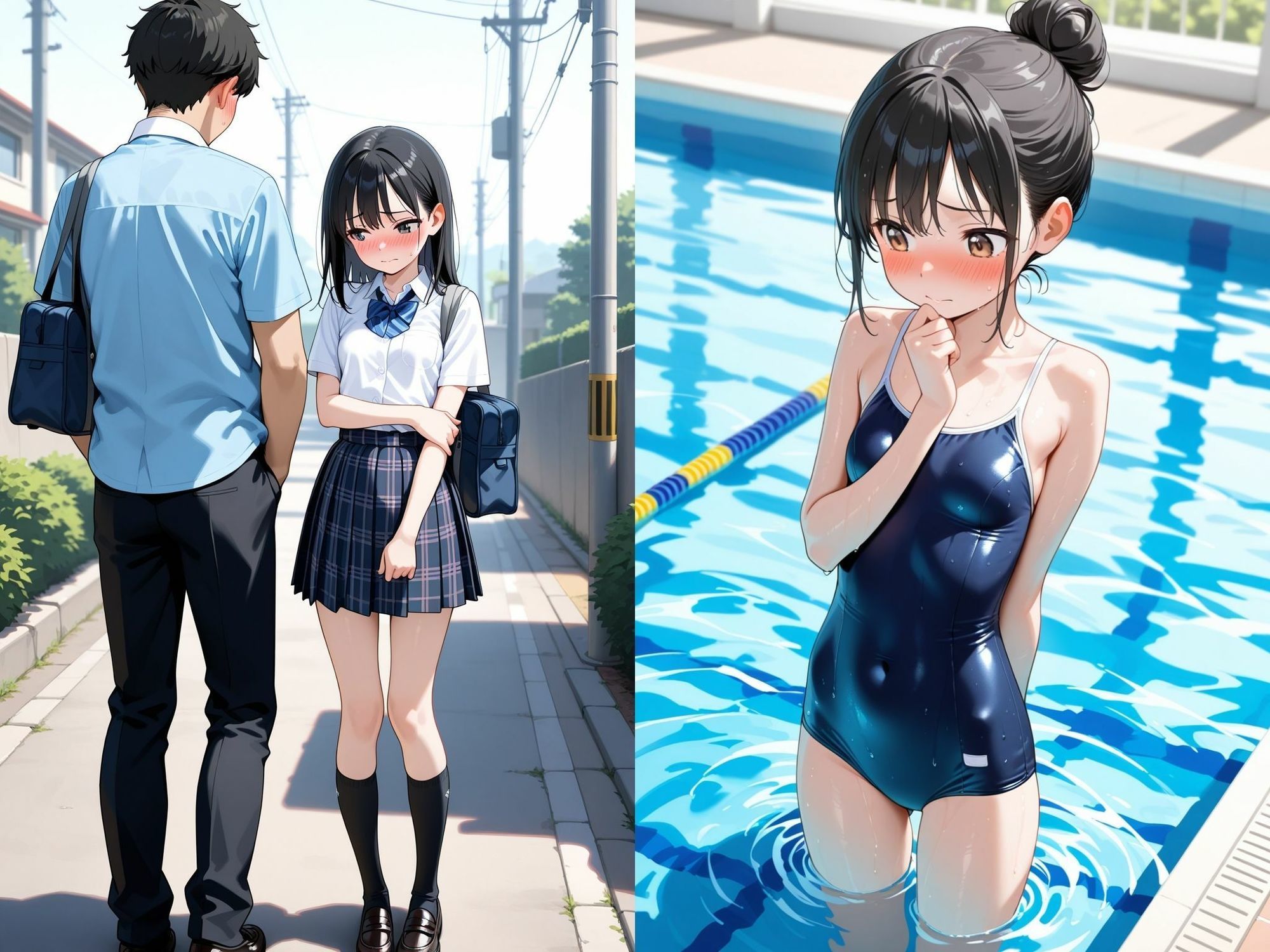 女子校生  スク水美少女に大量中出し〜つるぺたボディのご奉仕！！〜 パンチライン エロ画像2