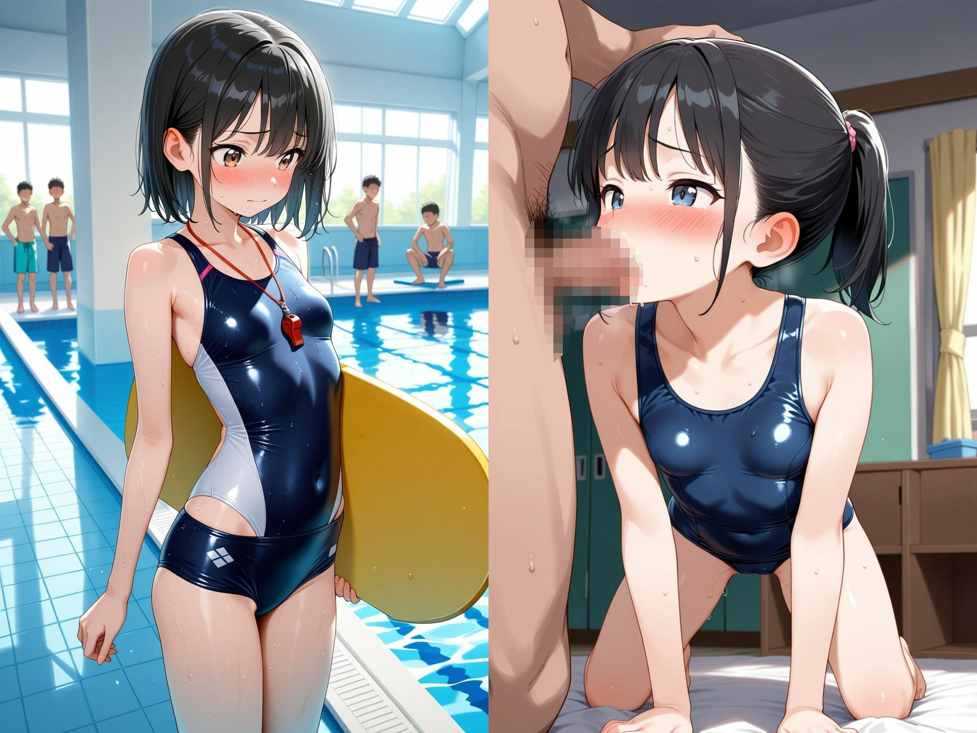 女子校生  スク水美少女に大量中出し〜つるぺたボディのご奉仕！！〜 パンチライン エロ画像7