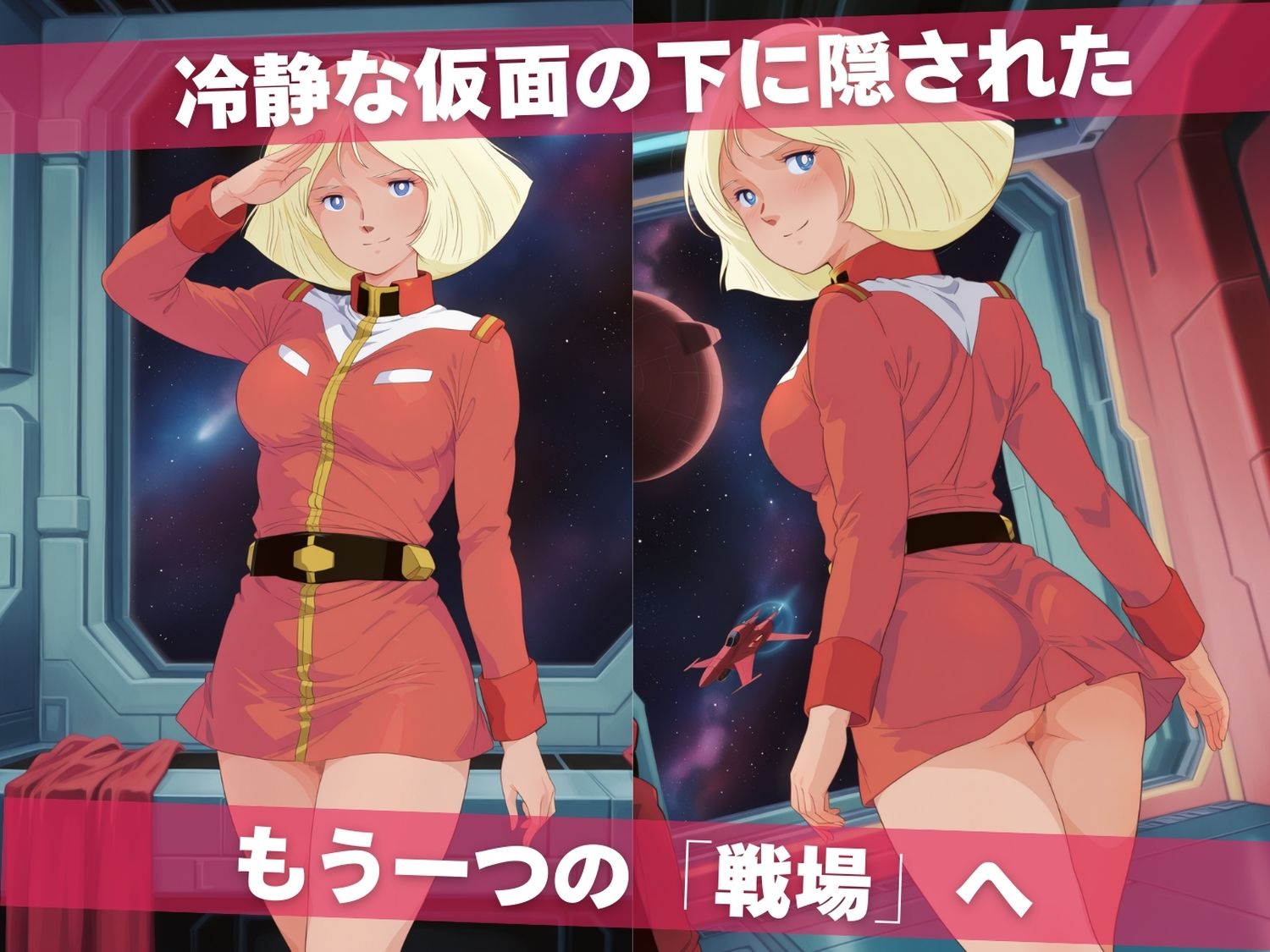 オナニー覗かれ寝取られて  ガンダ●シリーズ 〜 宇宙編 〜 おじさんに暴かれた秘密 画像1