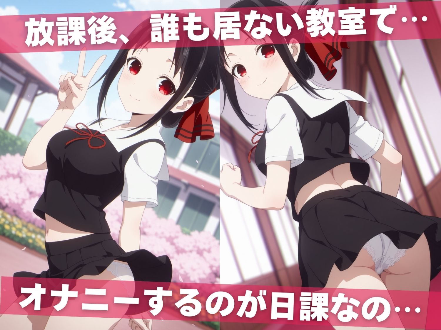 オナニー覗かれ、寝取られて  かぐ●様は告らせたい 〜 学校編 〜 おじさんに暴かれた秘密 画像1