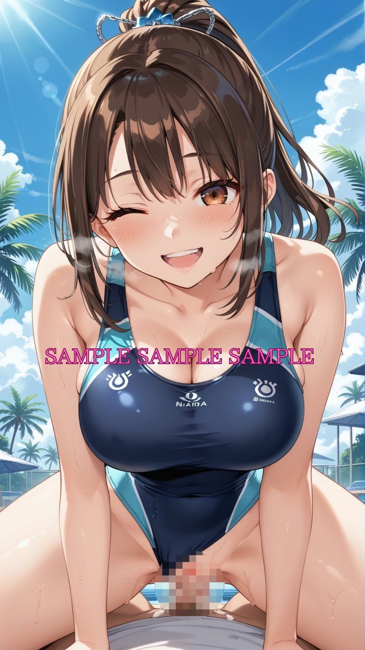 サンプル画像1:男女比1対10000の世界 競泳女子とセックスし放題でちんぽが乾く暇もないヤリ放題ハーレムライフ！！Vol.4(TailorFetiAI-Pix) [d_650847]