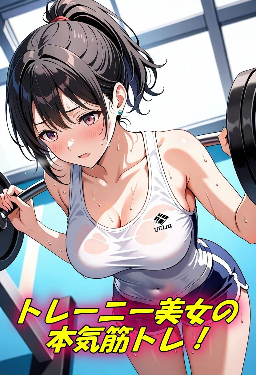 筋トレ中の汗だく先輩がエロすぎてヤバい件 画像1