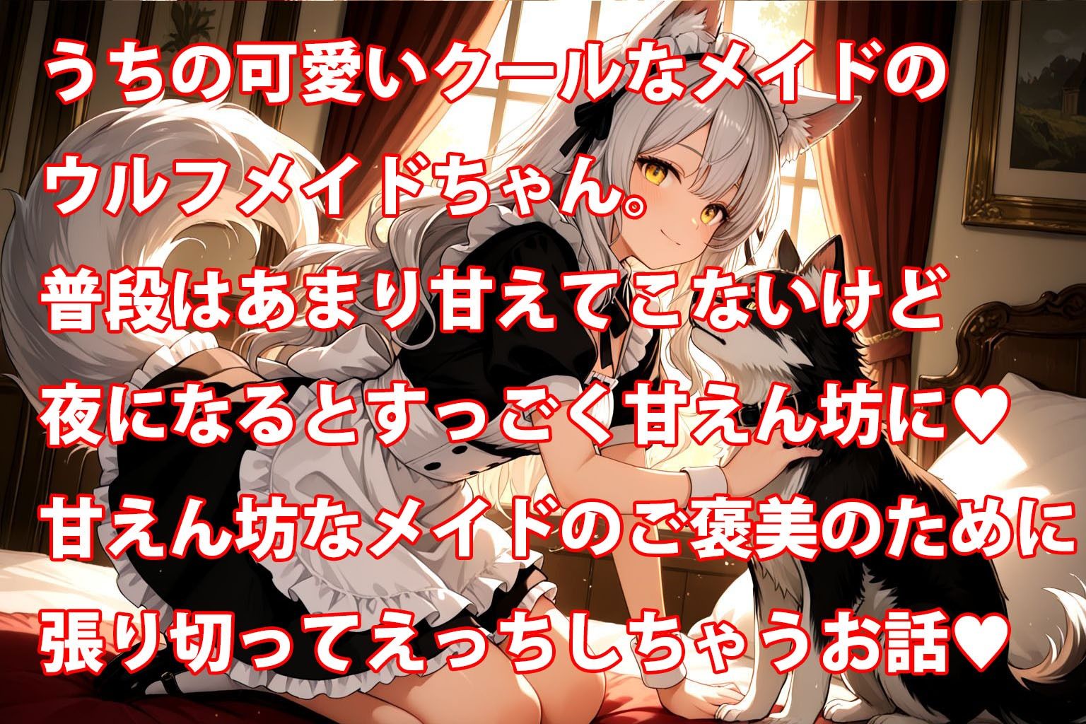 サンプル画像1:うちのえっちな専属性処理ウルフメイドさん(甘々) [d_650929]