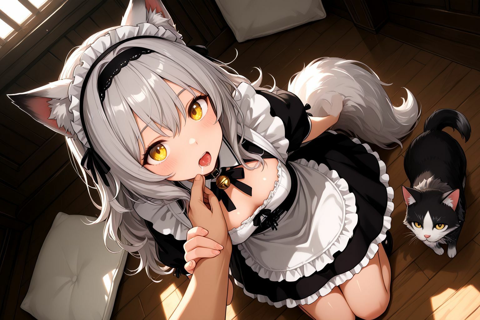 サンプル画像2:うちのえっちな専属性処理ウルフメイドさん(甘々) [d_650929]