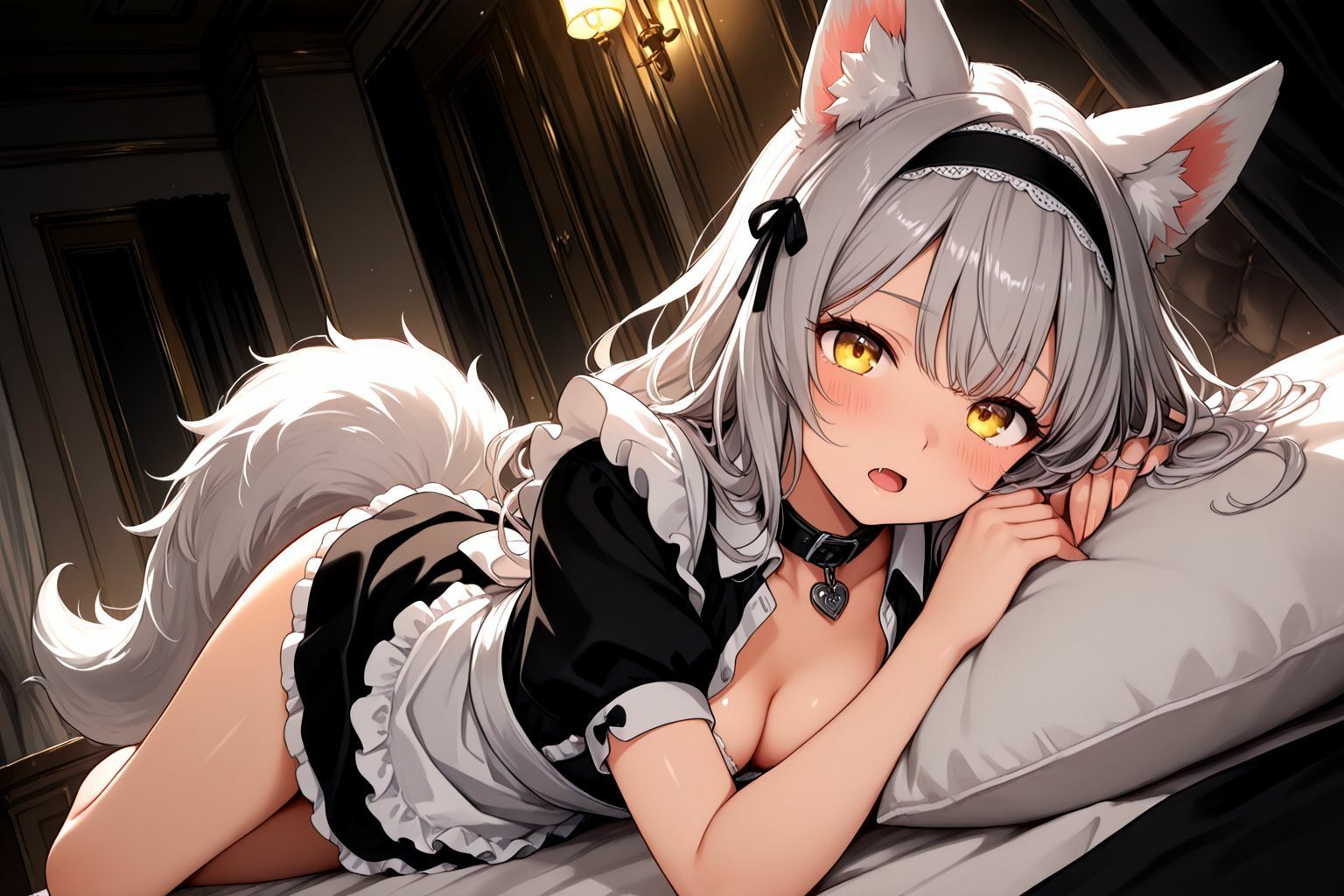 サンプル画像3:うちのえっちな専属性処理ウルフメイドさん(甘々) [d_650929]