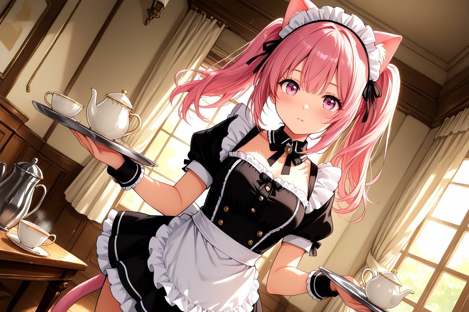 サンプル画像2:うちのえっちな専属性処理ネコミミメイドさん(甘々) [d_650948]