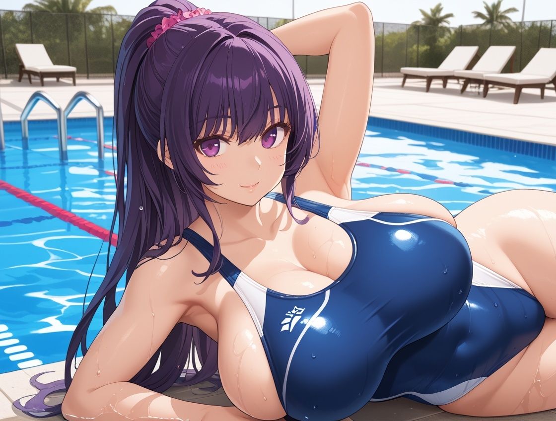 むちむち女子校生水泳部部長の競泳水着がエロすぎて生ハメセックスしまくった話 画像5