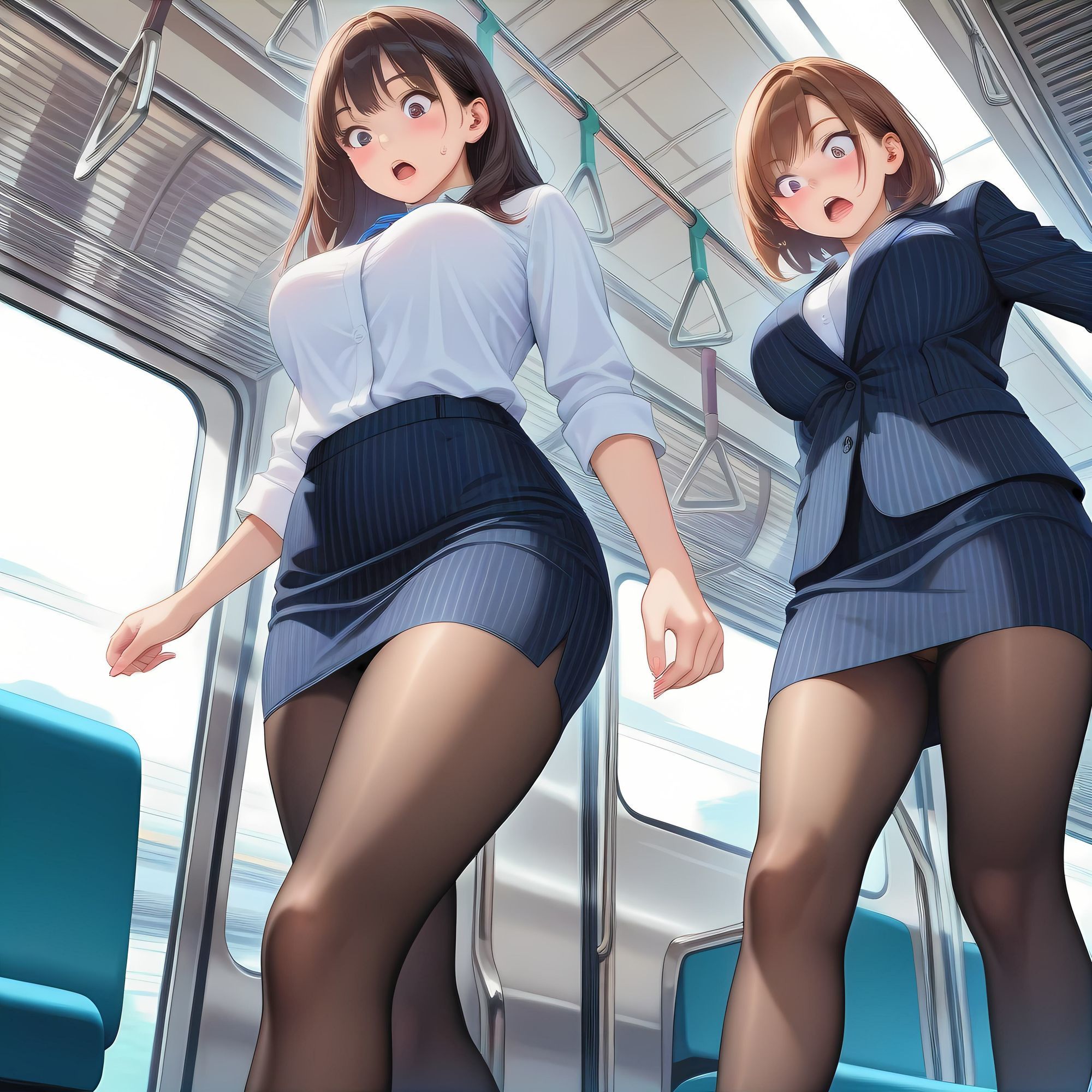 AIイラスト OL（オフィスレディ）フェティシズム『電車』 画像3