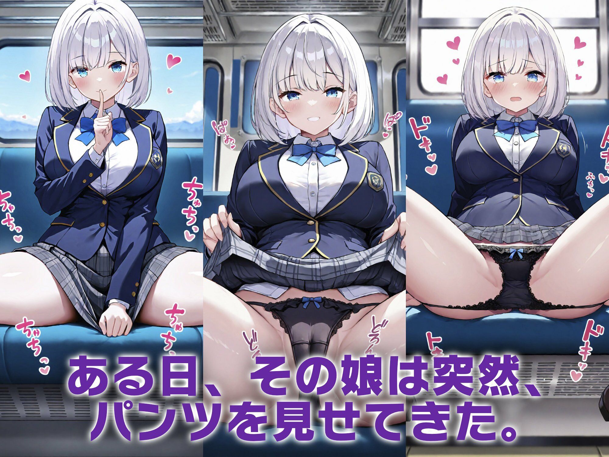 サンプル画像3:2人だけの電車で見せつけてくる娘に理性を失った僕は… 堀北りり(はつゆき) [d_651116]