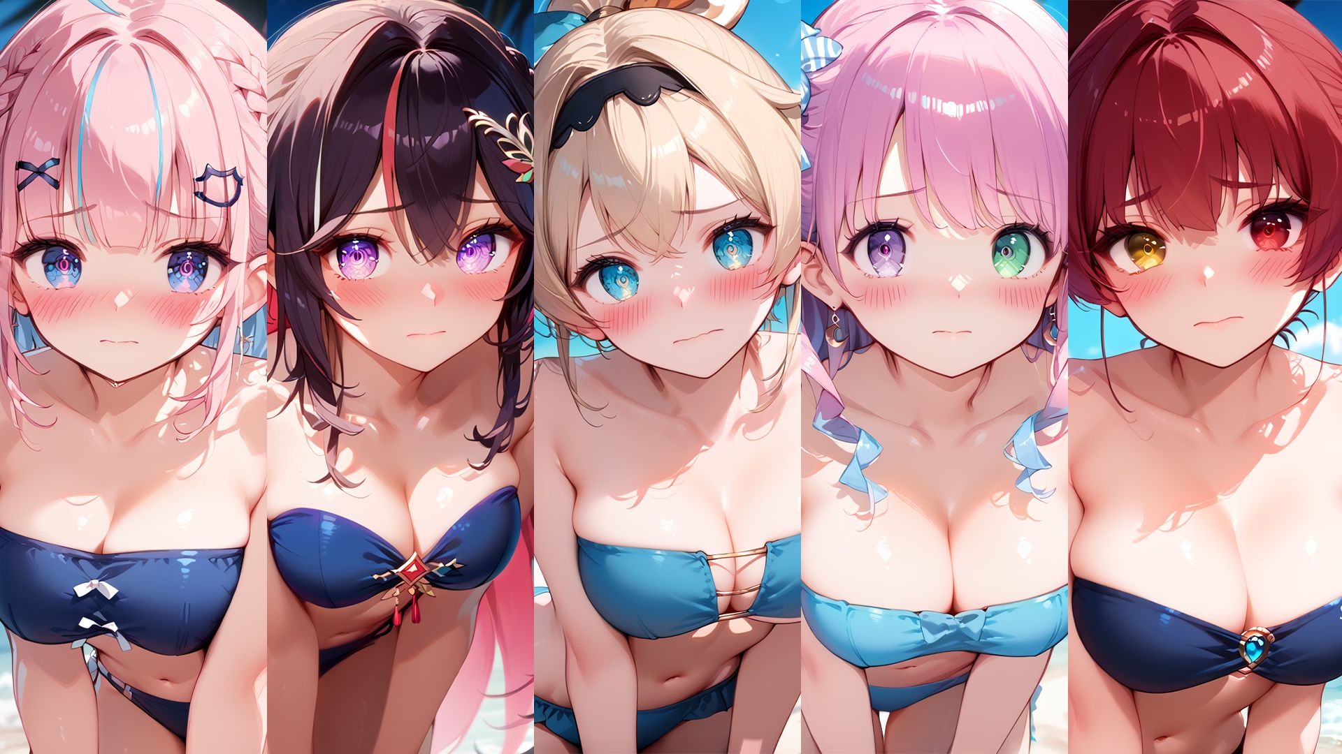 真夏のビーチで限界えっち ホ〇メンVer 画像1