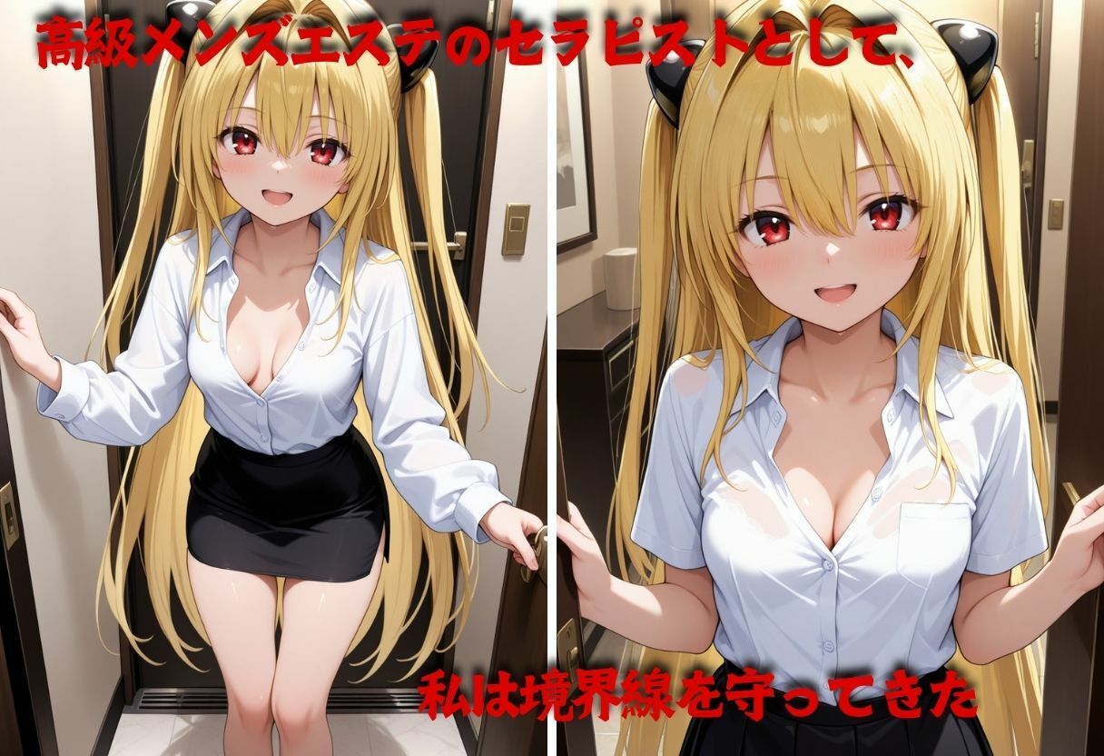 サンプル画像1:高級メンエス嬢、背徳の密室〜金色の闇〜(REBASE26) [d_651216]