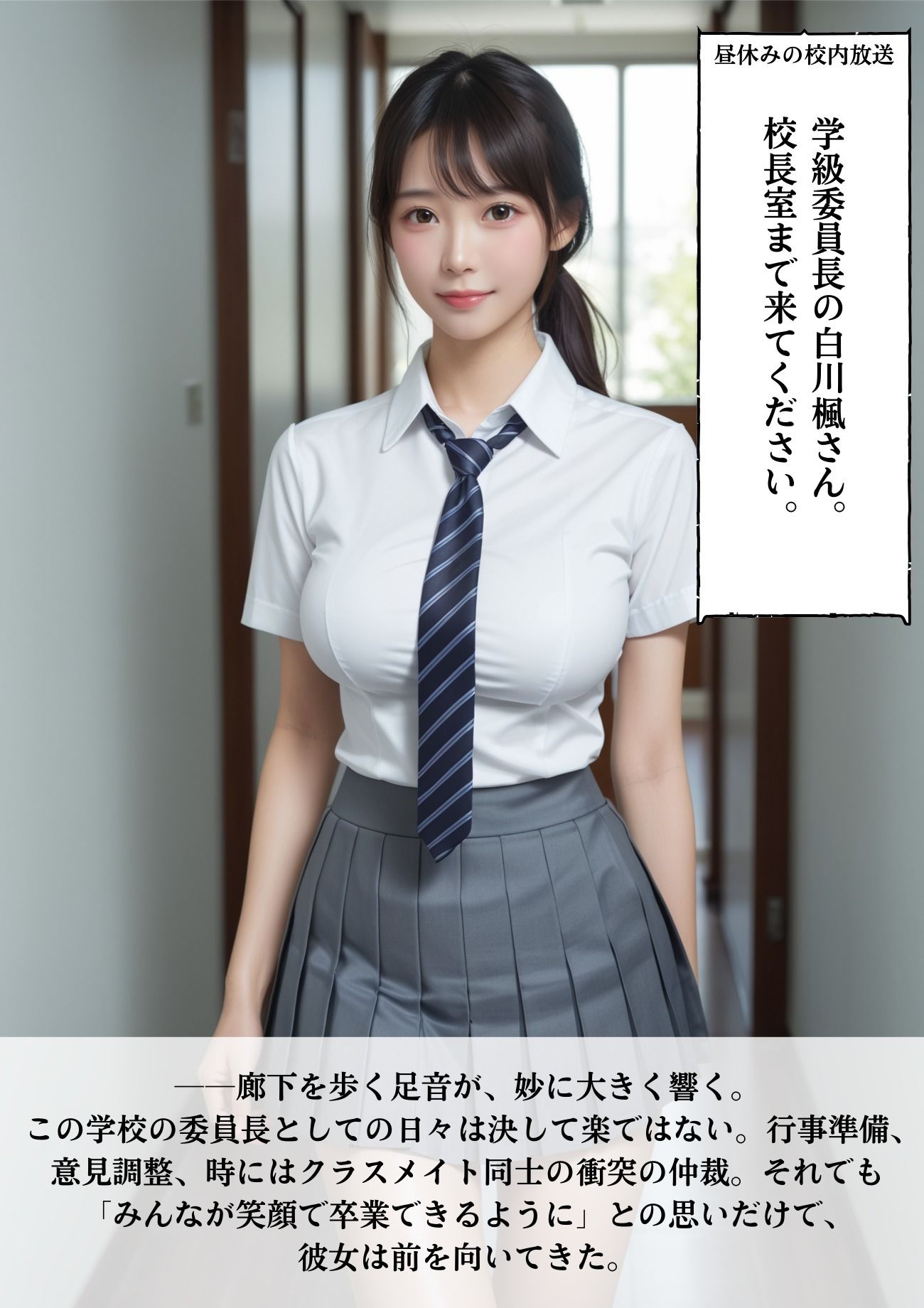 サンプル画像4:催淫洗脳          明るく前向きな  学級委員長(シロウトAI美女AMU) [d_651617]