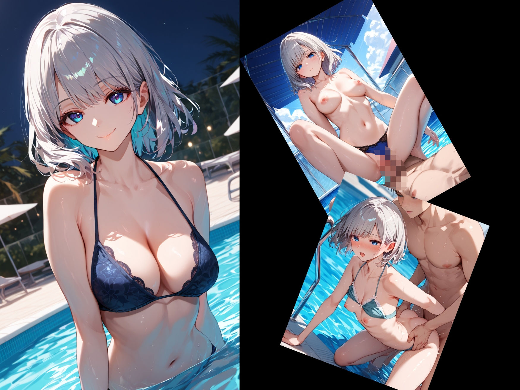 プールサイド 女子 画像2