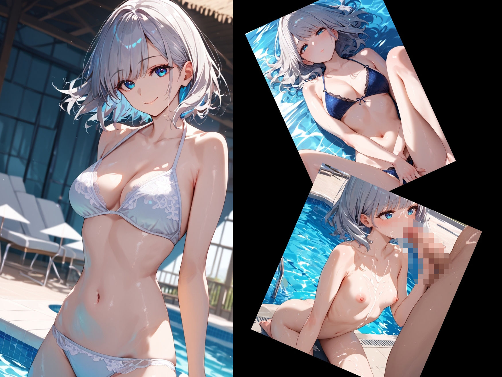 プールサイド 女子 画像3