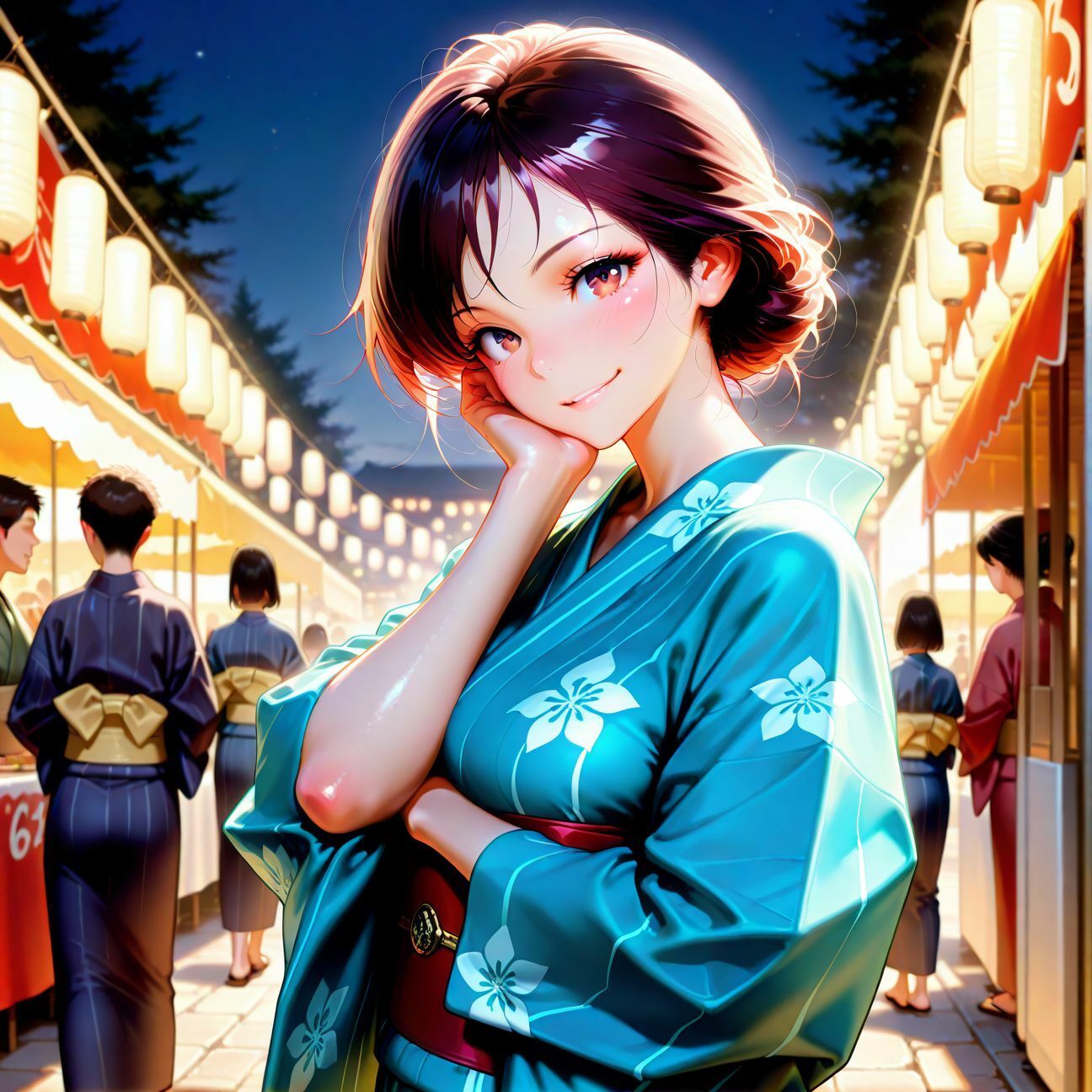 サンプル画像1:浴衣を脱がされた人妻の夜(ぱふぱふにゃーさん) [d_651693]